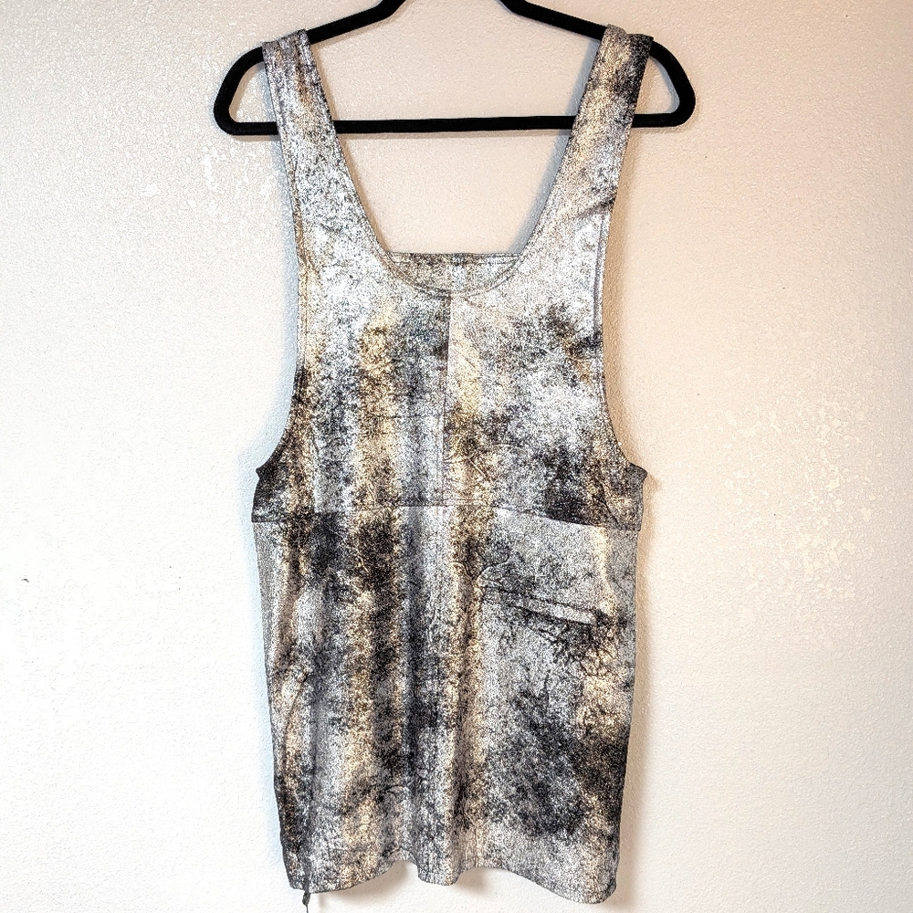 NWT BLANK NYC Metallic Overall Mini Dress Medium - Picture 4 of 5
